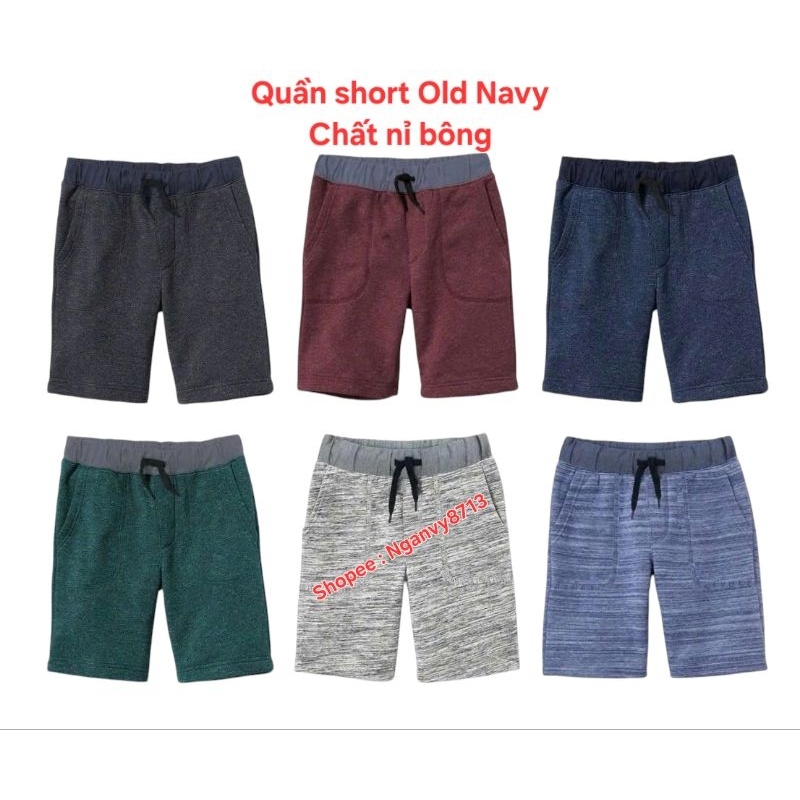 Quần short bé trai xuất dư ( Size 6-7y đến 10-12y ) chất nỉ bông