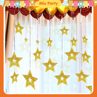 [Tặng Dây Treo] Set 50 Dây Trái Tim Buộc Đuôi Bóng Bay, Mưa Ngôi Sao Trang Trí Sinh Nhật, Chụp Ảnh Kỷ Yếu