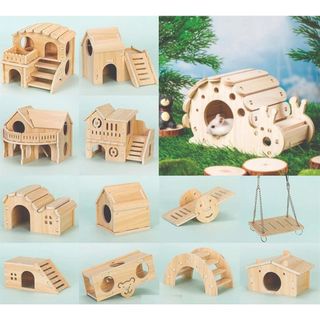  Nhà gỗ cho hamster nhiều mẫu mã nhà ngủ cho hamster 