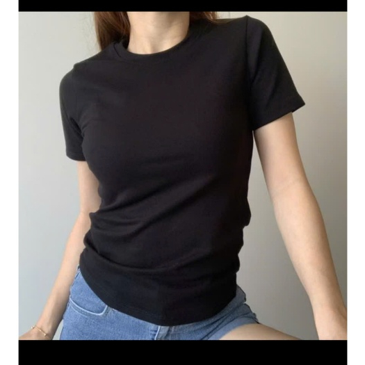 ÁO THUN BABY TEE TRƠN , BASIC TEE FORM ÔM, BABY TEE BODY | BigBuy360 - bigbuy360.vn