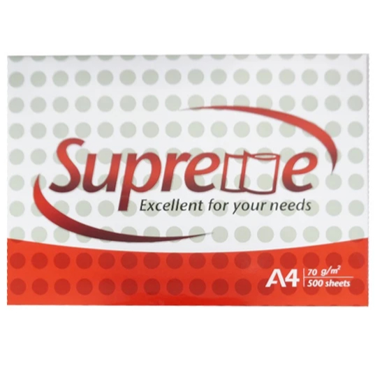 01 RAM GIẤY A4 SUPREME (1 RAM = 500 TỜ) CHÍNH HÃNG, CAO CẤP