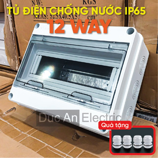 Tủ điện HT-12 WAY IP65 - Vỏ nhựa ABS, lắp nổi, chống nước và chống bụi, sử dụng trong nhà và ngoài trời
