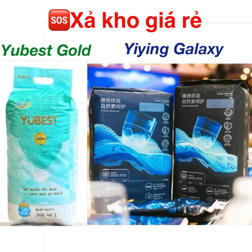 Bỉm Yubest Gold Mới/ Yiying Galaxy + Khu vườn bông quần/dán NB90, S62, M60, L52, XL46, XXL44