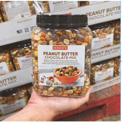 HẠT, BÁNH & SOCOLA BƠ ĐẬU PHỘNG MIX TỔNG HỢP CÁC LOẠI CỦA MỸ HOODY’S PEANUT BUTTER CHOCOLATE MIX HỘP