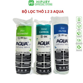 Bộ 3 lõi lọc nước 1,2,3 AQUA Chính hãng, sử dụng tất cả máy lọc nước Kangaroo, Karofi, Sunhouse, Aqua… Đại Lý HN