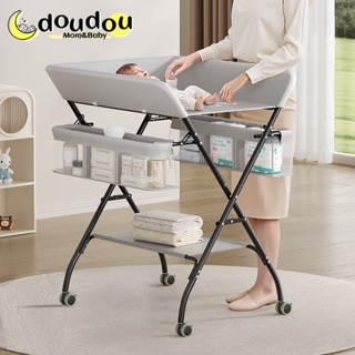  Bàn thay tã gấp gọn cho bé Doudou Bàn Chăm Sóc Em Bé Di Động 3 mức nâng hạ có thể giặt 