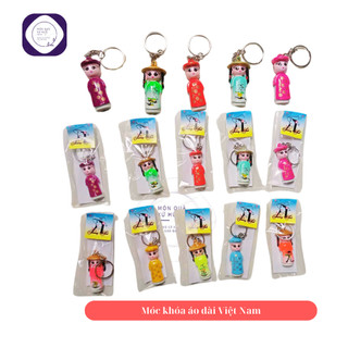 Móc khóa áo dài Việt Nam, móc khóa lưu niệm đẹp tái hiện văn hóa truyền thống dân tộc