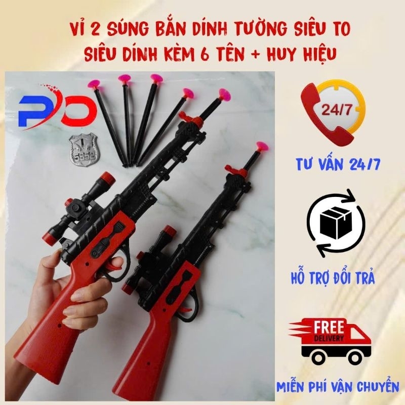 Đồ chơi bắn dính tường, súng bắn dính SIÊU TO SIÊU DÍNH