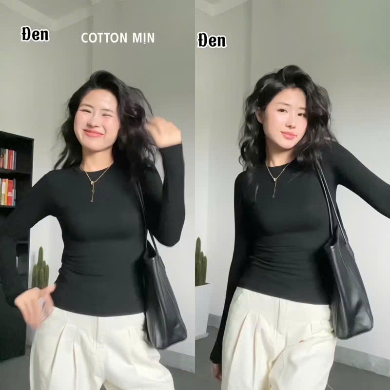 Áo Thun Dài Tay Nữ Thắt Eo Ôm Body Quyến Rũ Vải Cotton Zip Dầy Dặn Mềm Mịn MA115 | BigBuy360 - bigbuy360.vn