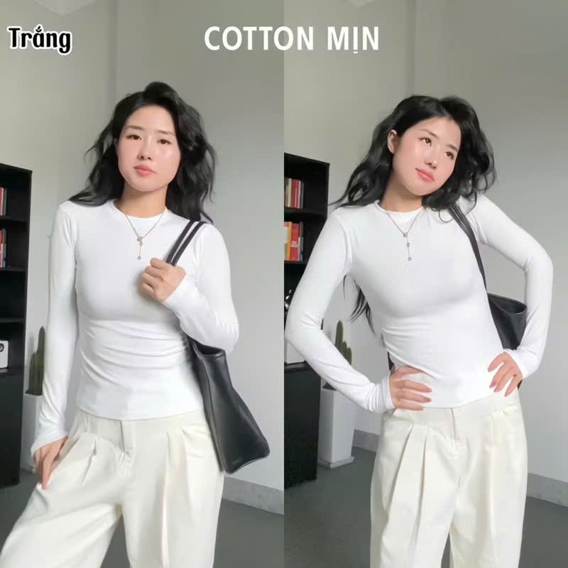 Áo Thun Dài Tay Nữ Thắt Eo Ôm Body Quyến Rũ Vải Cotton Zip Dầy Dặn Mềm Mịn MA115 | BigBuy360 - bigbuy360.vn