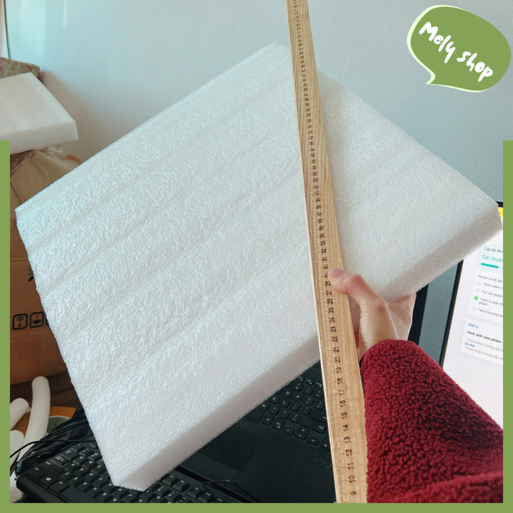 [Siêu Rẻ]_Xốp PE foam, xốp dẻo nhiều kích thước dày 5cm và 7cm dùng đóng gói bảo vệ hàng hóa, cắm ho