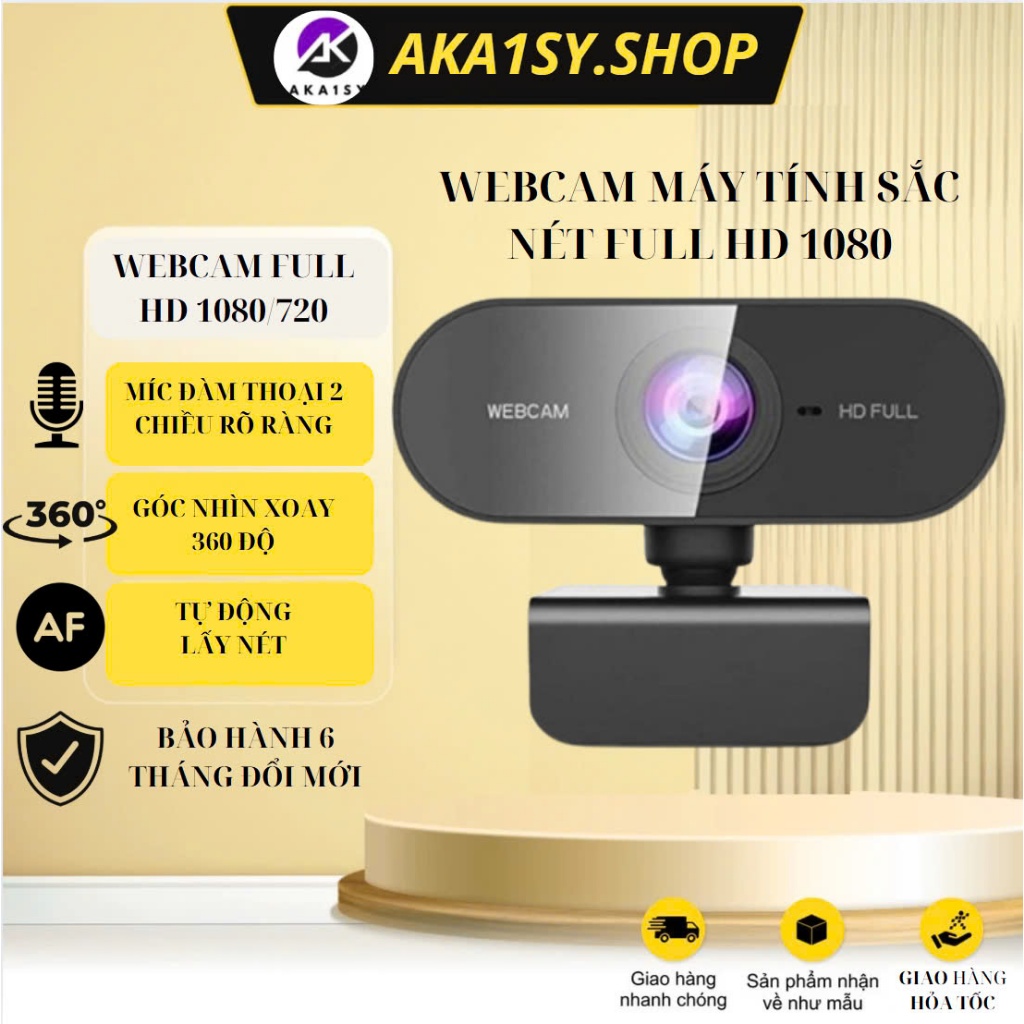 Webcam Máy Tinh,Full HD 1080p/720p,Có Mic Siêu Nét Dùng Cho PC Laptop,Chuyên Dụng Học Zoom,Livestream,Bảo Hành 12 Tháng