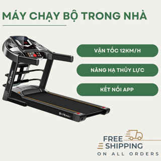 Máy chạy bộ điện chính hãng đa năng cao cấp, với nhiều chế độ tập chuyên sâu kèm đai đánh mỡ bụng, màn hình LED 8inch