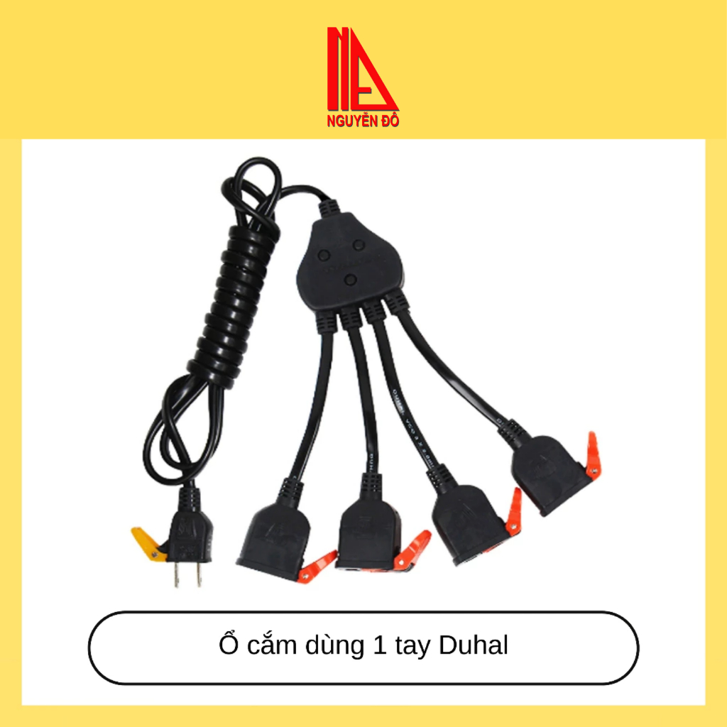 Ổ cắm dùng 1 tay Duhal, Bộ chia điện Duhal 2 đường, 3 đường, 4 đường, là sản phẩm tiện ích. Đèn Nguy