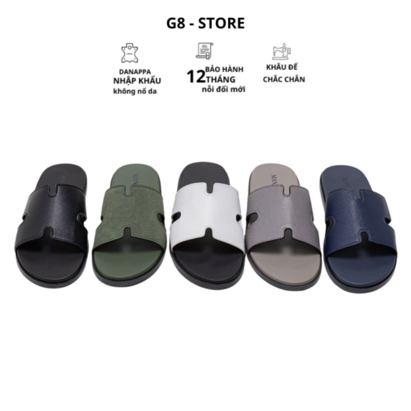 Dép Nam Quai Chữ H Quai Da Đã Khâu Đế Và Quai Đế Cao Su Đi Rất Êm Chân Co Size 37 Đến Size 44