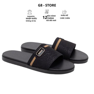  Dép da quai ngang dép nam đế cao su đúc hai lớp đã khâu quai và đế fullbox có size 37 đến size 44 