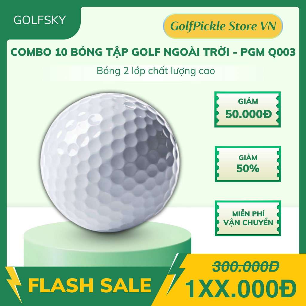 COMBO 10 BÓNG GOLF PGM Q003 PLAIN GOLF BALL