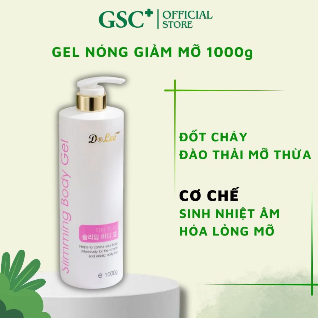 Gel nóng tan mỡ Dr. Leemee Slimming Body Gel 1000g chính hãng, hủy mỡ giảm béo GSC+ Chính Hãng