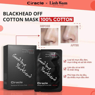Miếng Mặt Nạ Đẩy Mụn Đầu Đen Ciracle Goodbye Blackhead Off Cotton Mask (Lẻ 1 Miếng)