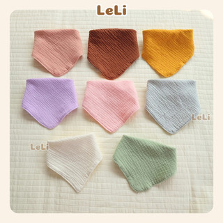 Khăn Yếm Cổ 4 Lớp H Xô Tam Giác Trơn Muslin Hàn Quốc An Toàn Cho Bé 0-4 Tuổi - Xô Muslin Cao Cấp Xuất Dư