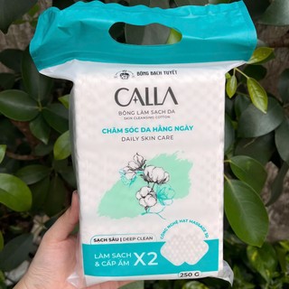 BÔNG TẨY TRANG CALLA TÚI 250GR MASSAGE CHÍNH HÃNG BÔNG BẠCH TUYẾT giúp chăm sóc làm sạch da hiệu quả