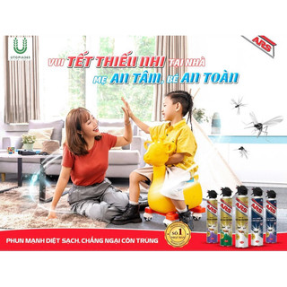 Bình xịt côn trùng cực mạnh ARS không mùi và có hương chai 600ml gold / Pink