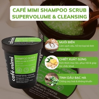Tẩy da chết da đầu Cafe Mimi Làm Phồng Tóc