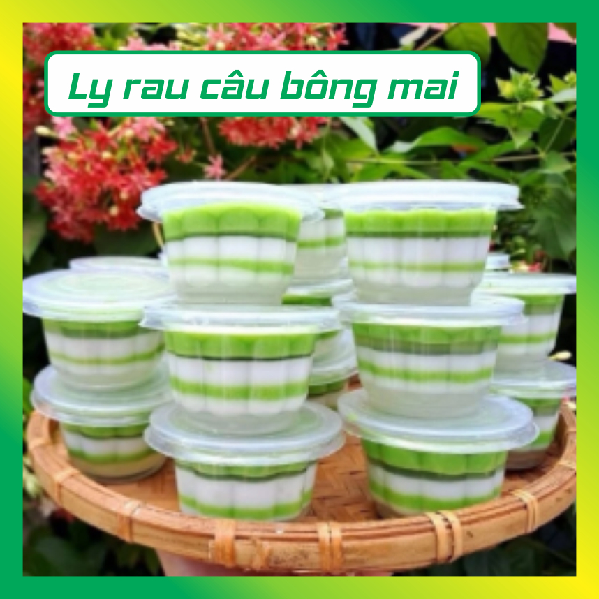 Lốc 50 hũ ly rau câu bông mai 100 ML - VUI VUI STORE