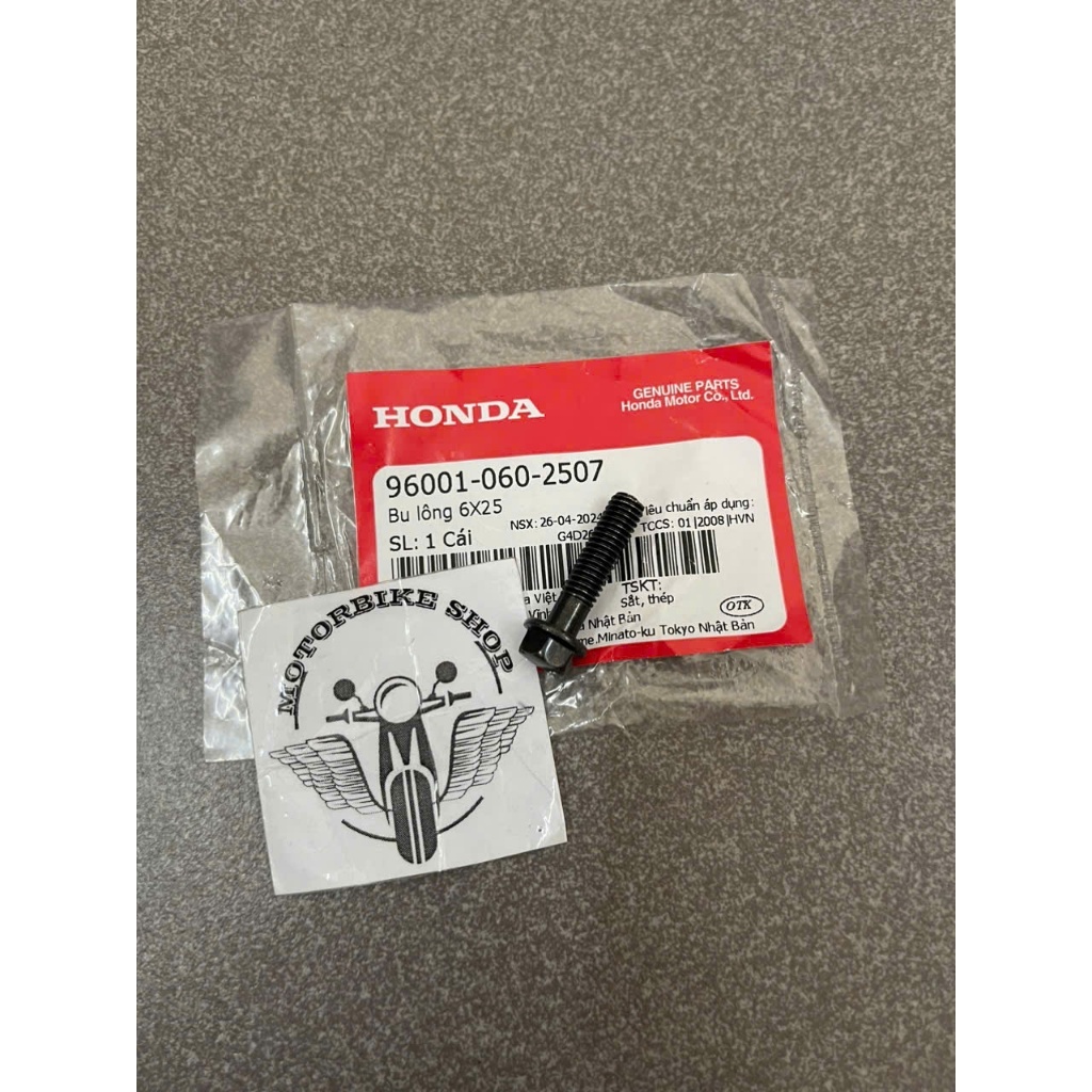 ốc 6*25 xi đen bắt nhựa két nước sh lớn 125-160 lead 125 ab 125 4 van vario 160 vision 2021 96001060