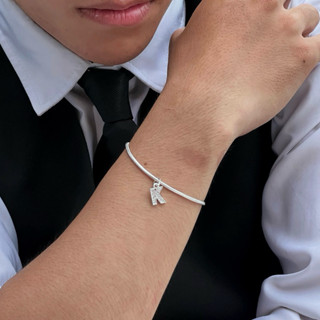 Lắc tay mix charm chữ cái và con số bạc ý Unisex Đôi Coulple Nam Nữ - MINA JEWELRY Trang Sức Cao Cấp