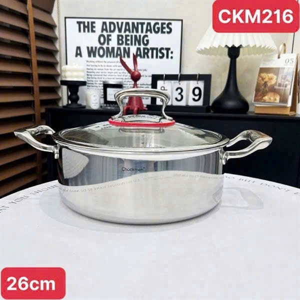 Nồi canh Chockmen [216] 3 lớp inox nguyên khối 26cm C216