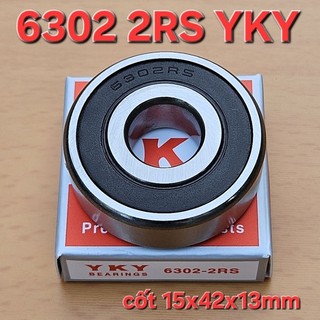 Hộp 10 cái vòng bi 6302 2RS YKY ( cốt 15x42x13mm)