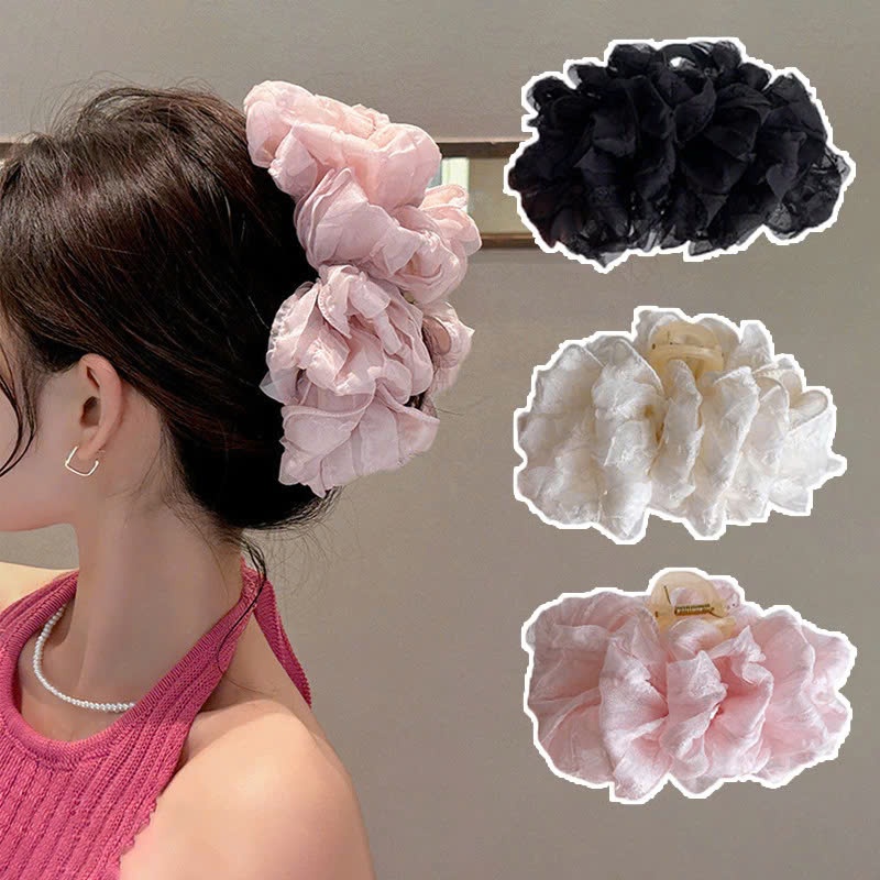  Kẹp tóc nơ phồng bồng bềnh lớn kẹp nơ bong bóng phong cách tiểu thư Hàn Quốc sang trọng Zichi KBB 