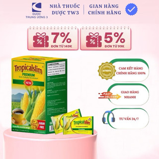 TROPICALSLIM PREMIUM - Đường bắp ăn kiêng, đường năng lượng thấp (Hộp 50 gói x 2,5g)