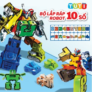 Combo 10 số biến hình robot, đồ chơi robot số biến hình, đồ chơi lắp ráp robot biến hình thông minh