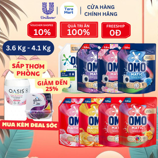 Nước Giặt Omo Matic – Chuyên Dụng Cho Máy Giặt Bền Vải Lưu Hương Dài Lâu  Túi 3.6kg   4.1kg  