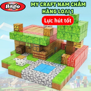  Giá Sỉ 200 - 500 Khối My Craft Nam Châm Giá Rẻ Đồ Chơi Lắp Ráp Nam Châm Sáng Tạo Tư Duy Cho Bé Xếp Hình My Craft 