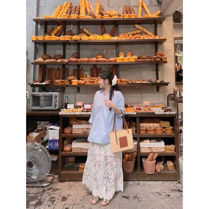 [Hàng Đẹp Loại 1/Video] Chân Váy Midi Ren Hoa Hồng Premium 3 Tầng Có Lót Đi Biển Cafe Hẹn hò Cv8 | BigBuy360 - bigbuy360.vn