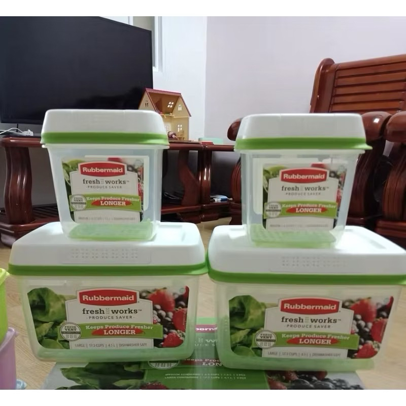 Rubbermaid hộp bảo quản rau củ quả có vent thở giữ cho sản phẩm tươi lâu