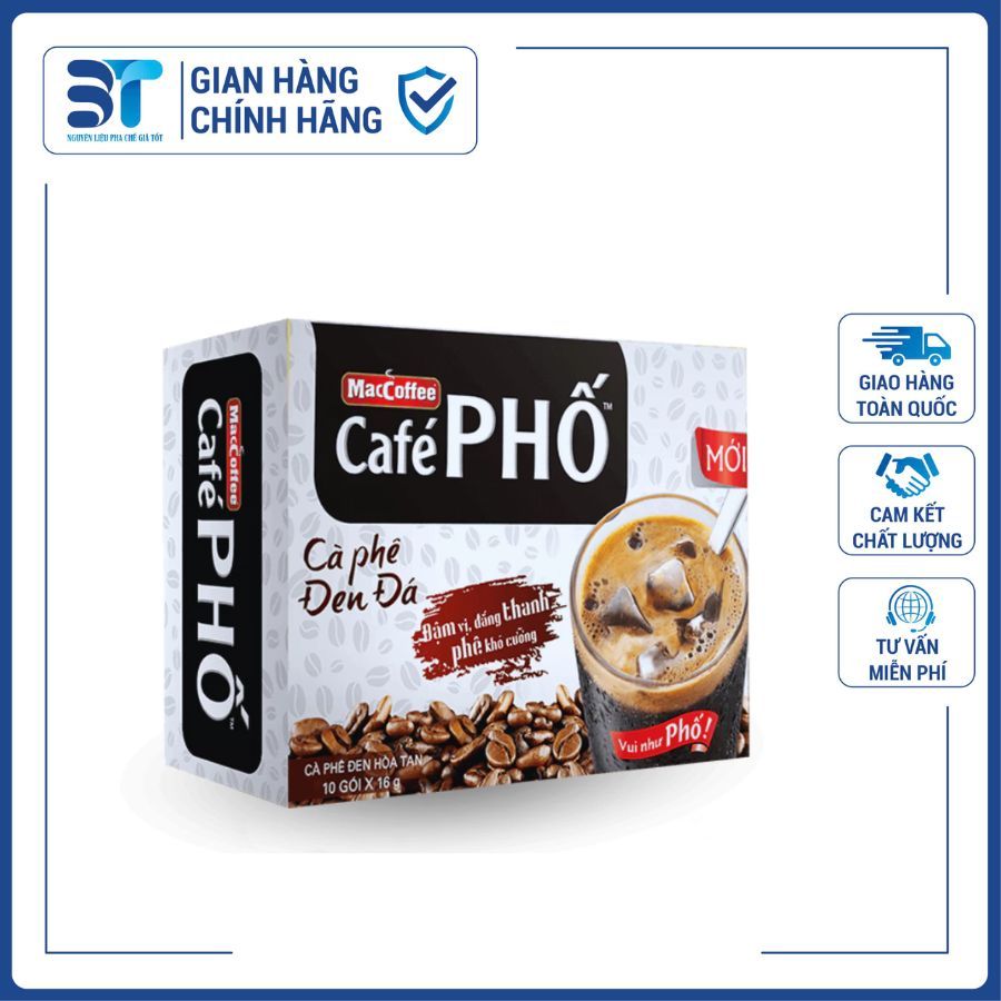 Cà Phê Phố ĐEN ĐÁ - Cà Phê Hòa Tan MacCoffee