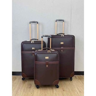 Vali ngang cao cấp size 18. Vali vải phối da hãng Six Carat size 18 20 24 29 inch cao cấp