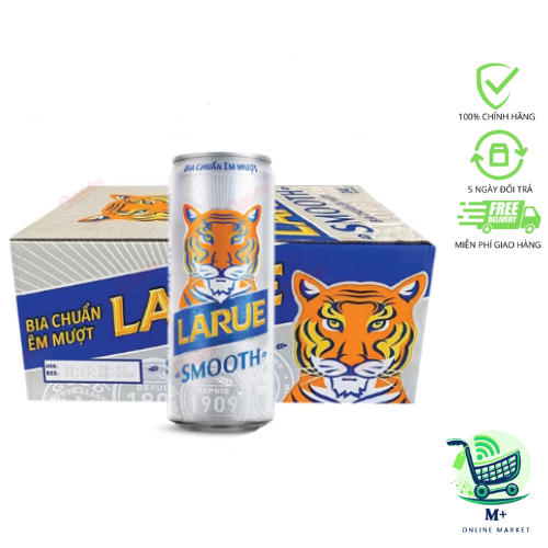 [Bia trúng thưởng]  THÙNG BIA LARUE SMOOTH - 330ml x 24 lon