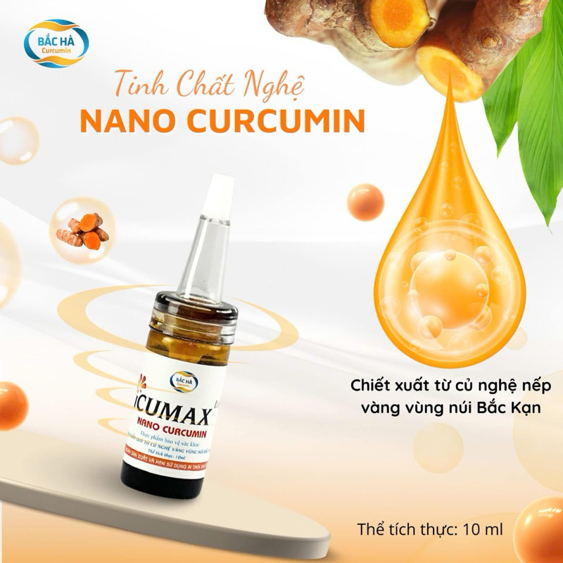 Tinh chất nghệ Vicumax Limited Nano Curcumin (10ml)-Giúp giảm các triệu chứng viêm loét dạ dày, hành