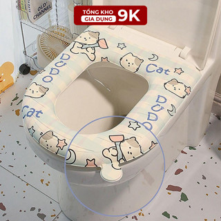  Combo 5 Đệm Lót Bồn Cầu Giữ Ấm Miếng Lót Bồn Cầu Vệ Sinh Chống Vi Khuẩn Bằng EVA Chống Thấm GD 542 