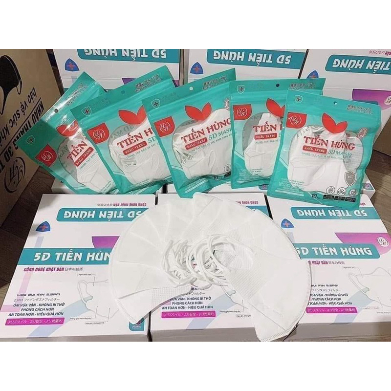 set 200 cái khẩu trang 5D Tiến Hùng