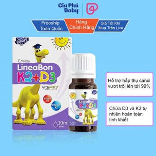 Vitamin K2 D3 Lineabon hỗ trợ hấp thụ canxi cho bé Chính hãng ( Dạng siro 10ml )