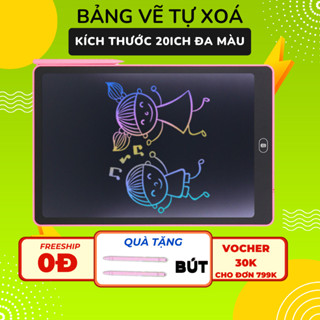 [ có 20ich] Bảng Viết Tự Xoá đa màu 20ich 16inch- 12inch-10inch-8.5inch, Bảng Vẽ Cho Bé Tự Xóa LCD Điện Tử Thông Minh