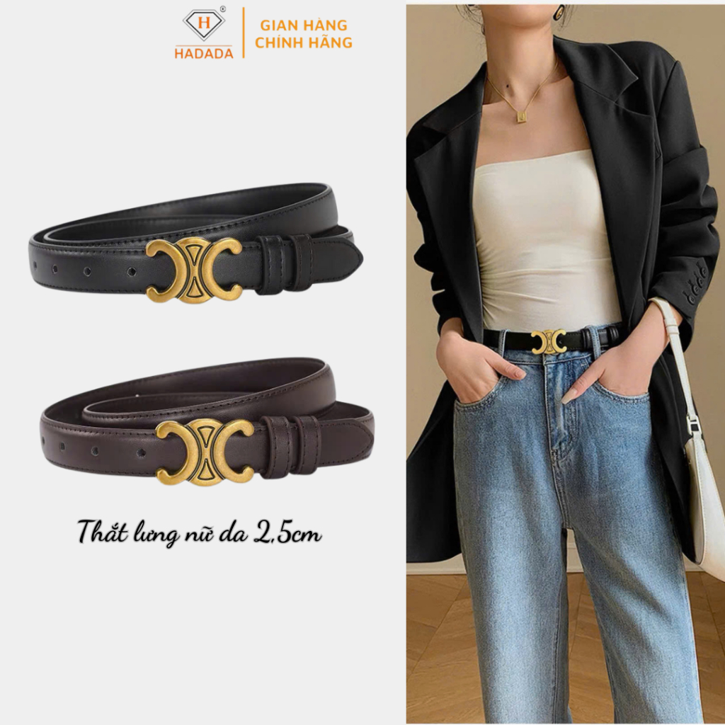 Thắt lưng nữ da PU thời trang phong cách Hàn Quốc trẻ trung hiện đại phù hợp quần jean, đai váy DV460