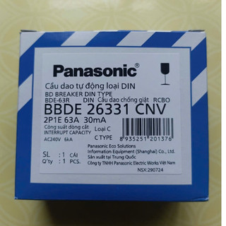 CB Chống Giật Panasonic 32 - 63A 30ma, RCBO Siemens 5SU9356-1KK32 32A 30mA 6kA 1P+N