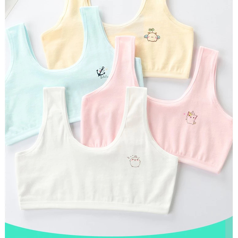 Áo lá học sinh cấp 1, cấp 2 - Áo lót học sinh không mút, chất liệu vải cotton - Nấm Shop